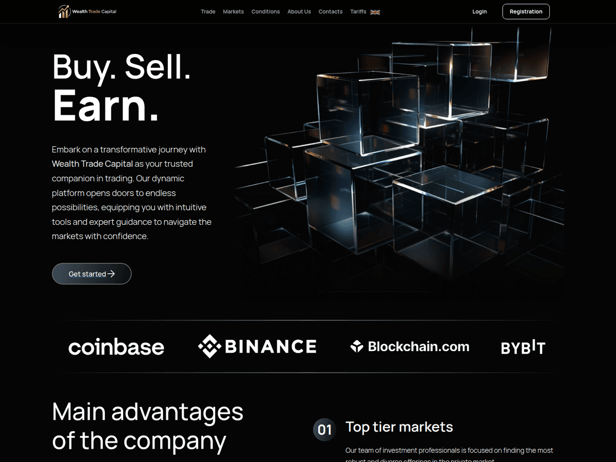 Screenshot der Webseite Wealth Trade (wealth-trade.capital)