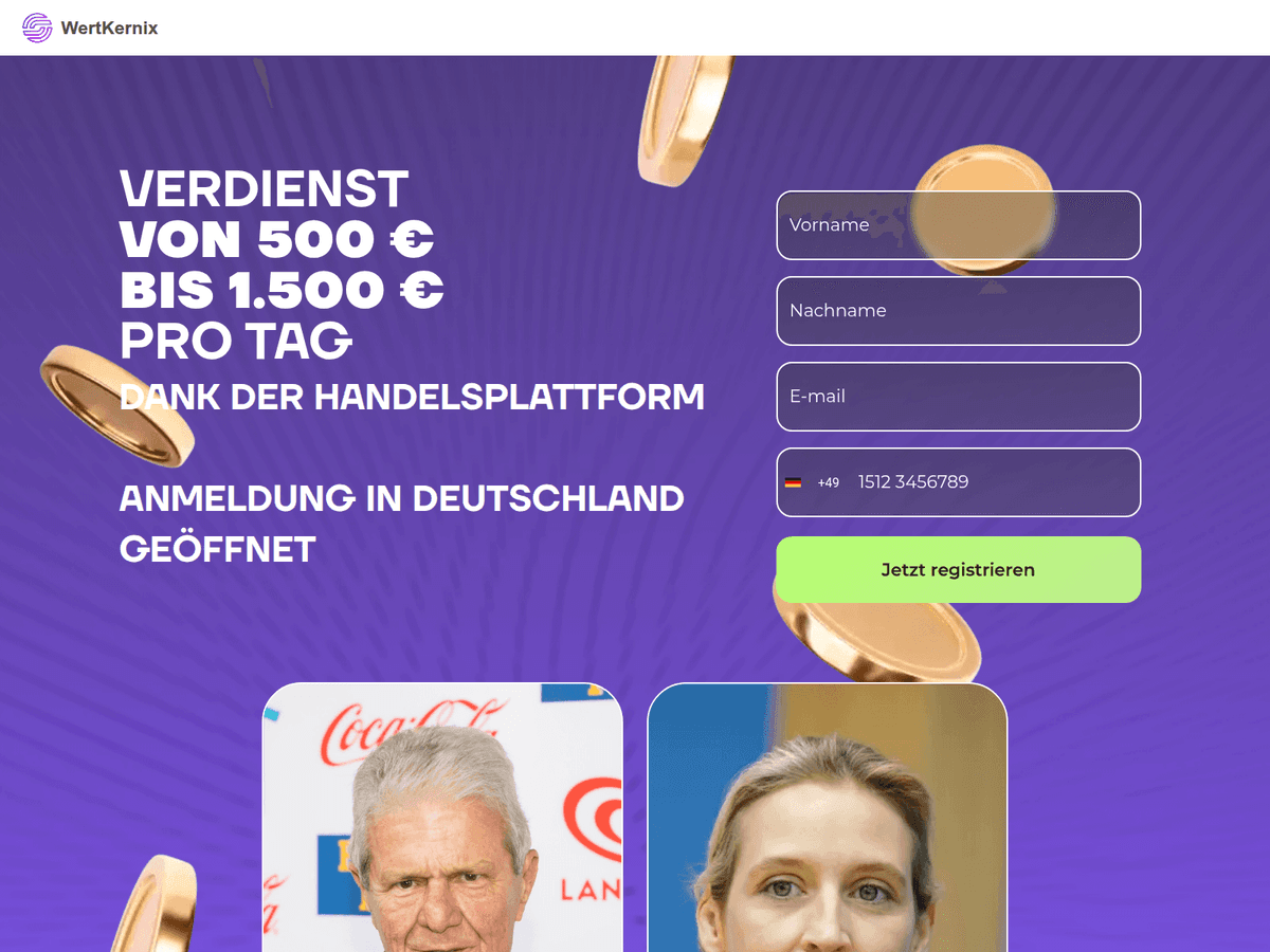 Screenshot von Wertkernix