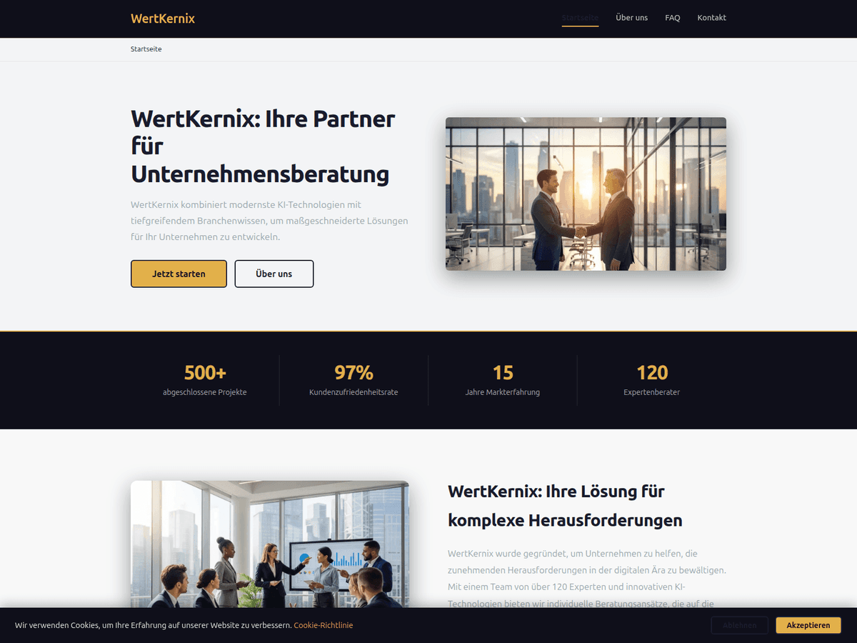 Screenshot von Wertkernix