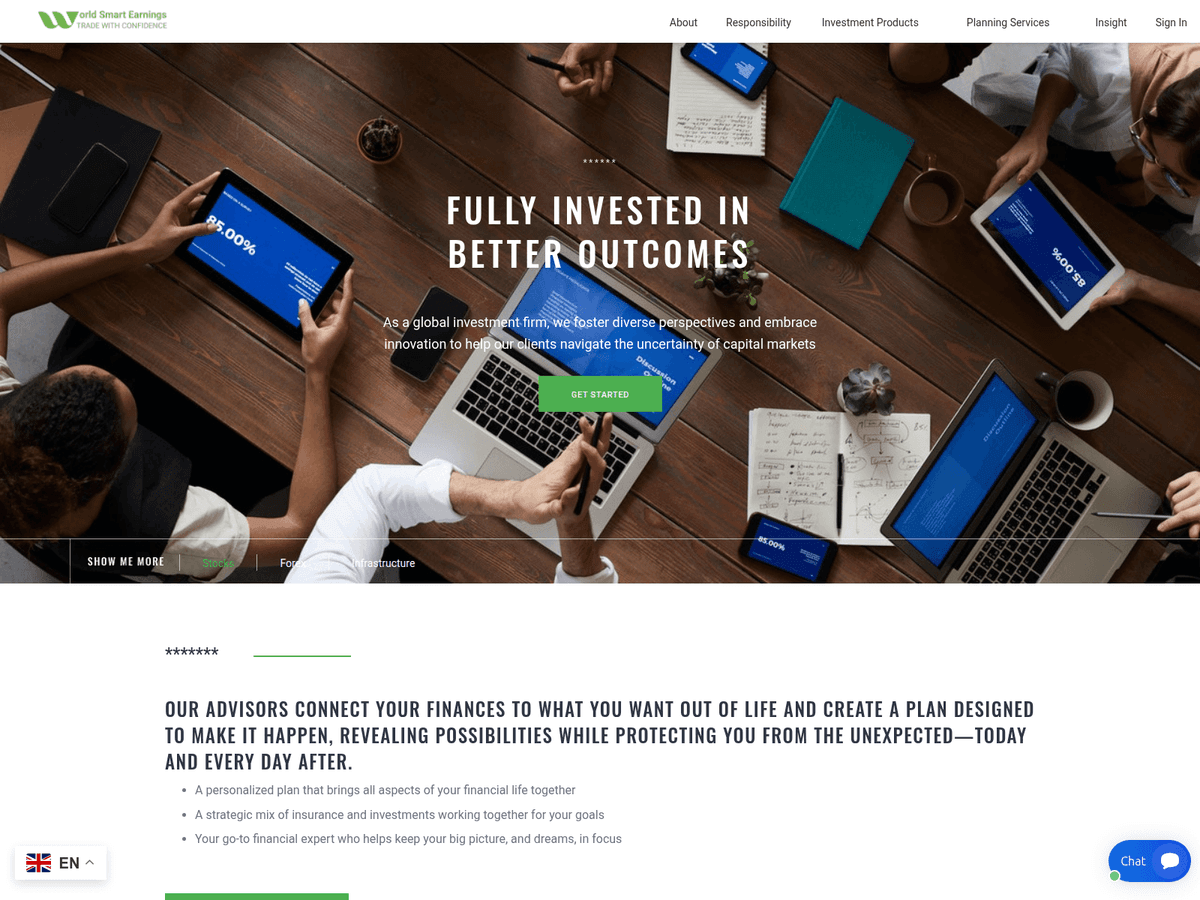 Screenshot der Webseite Citigoldtrader (worldsmartearnings.sa.com.citigoldtrader.live)