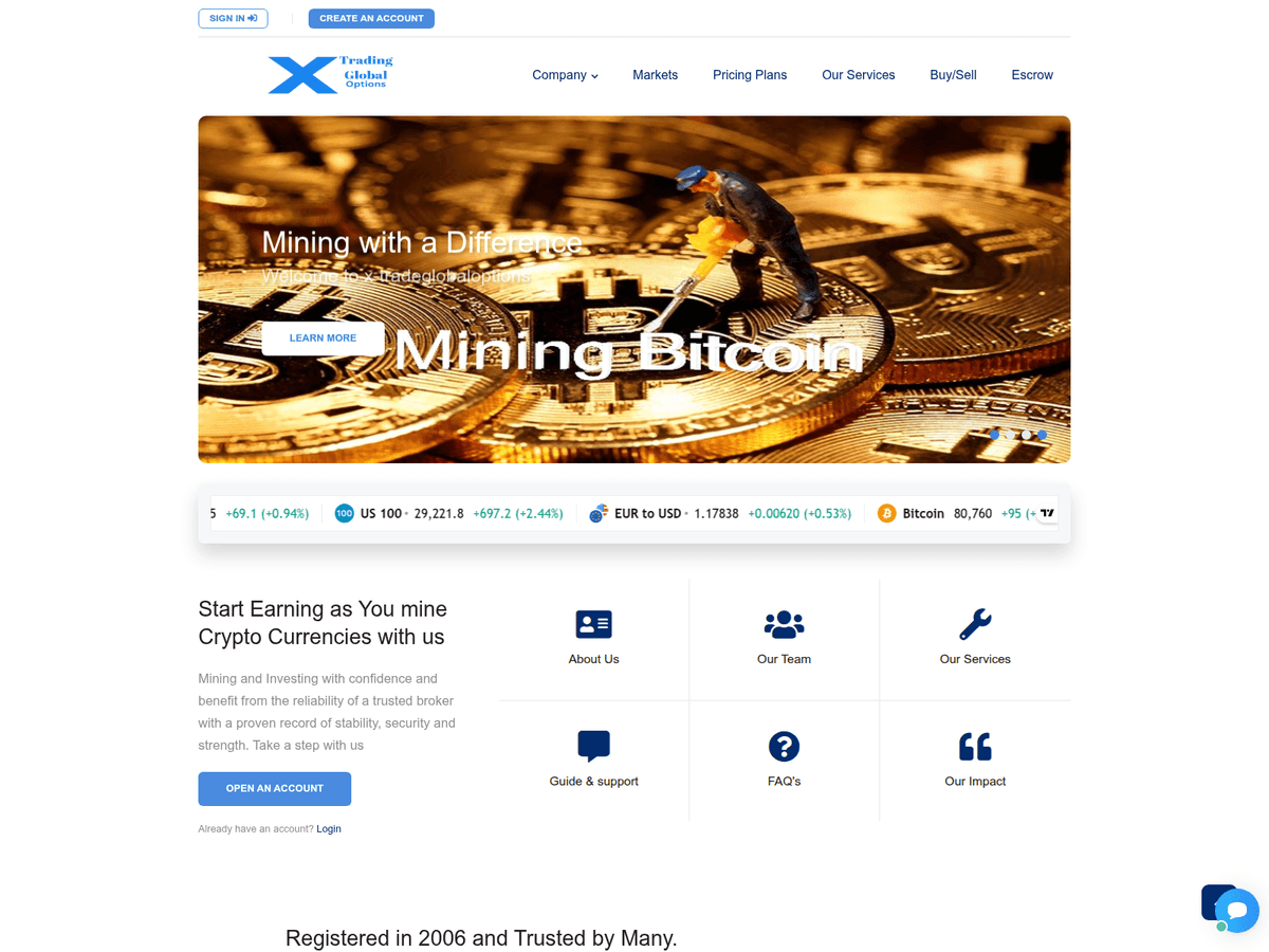 Screenshot der Webseite X Tradeglobaloption (x-tradeglobaloption.com)