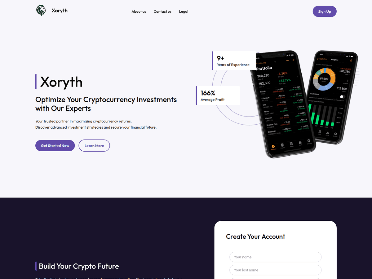 Screenshot der Webseite Xoryth (xoryth.net)