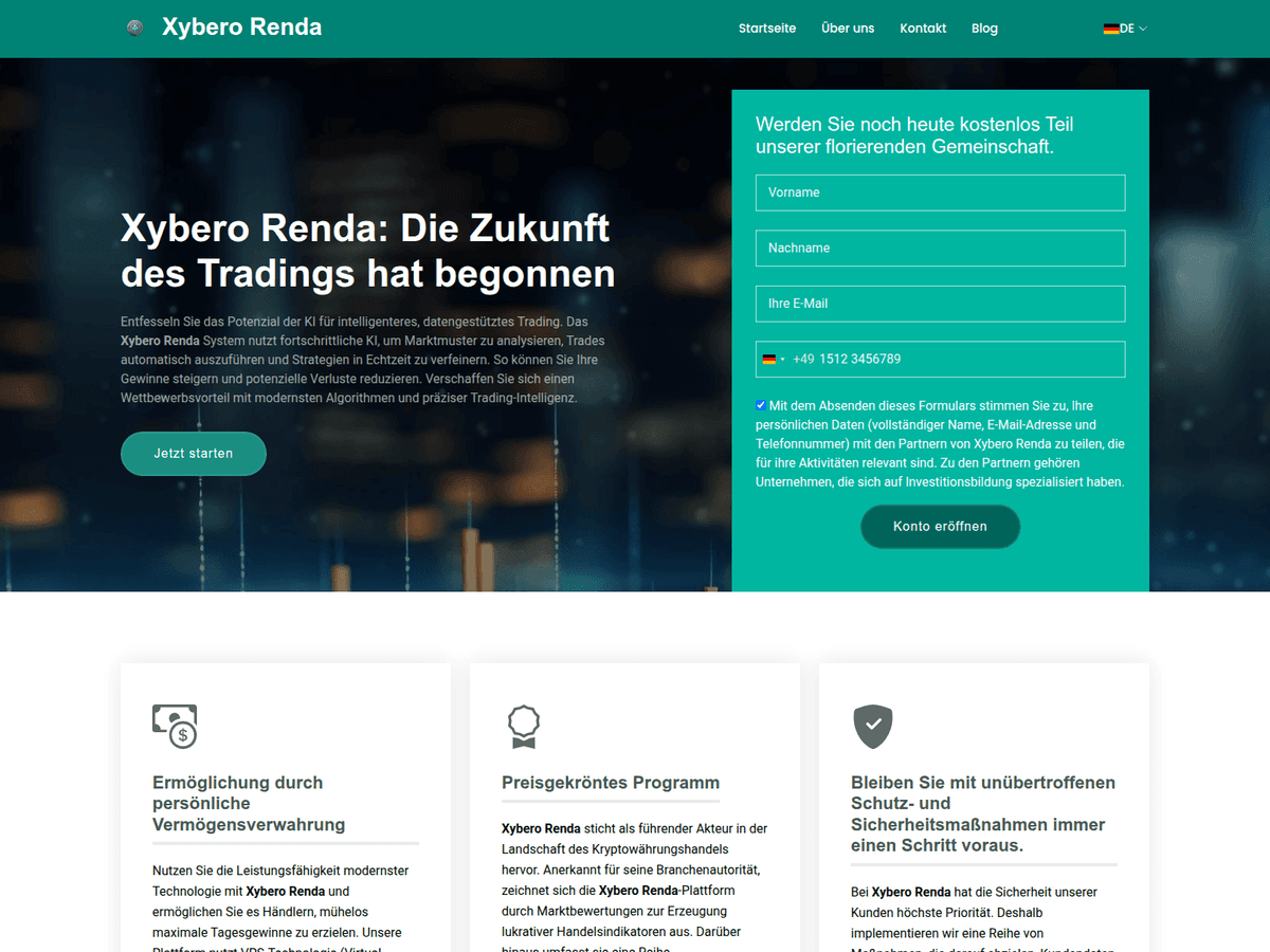 Screenshot der Webseite Xyberorendareviews (xyberorendareviews.net)