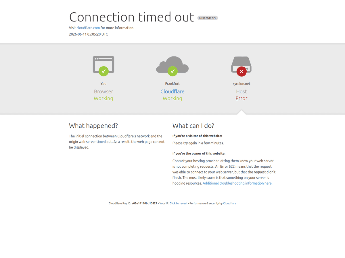 Screenshot der Webseite Xyrelon (xyrelon.net)