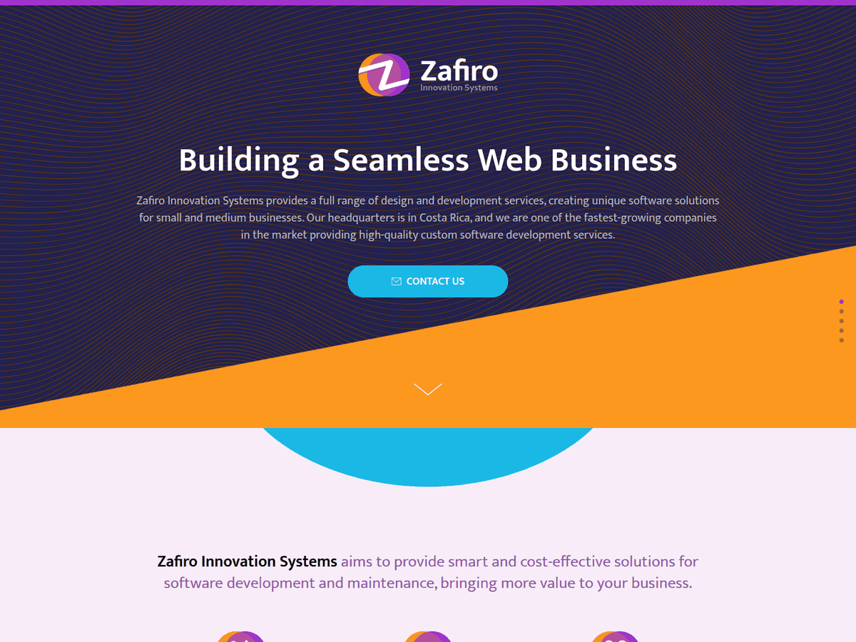 Screenshot der Webseite Zafiroco (zafiroco.cr)