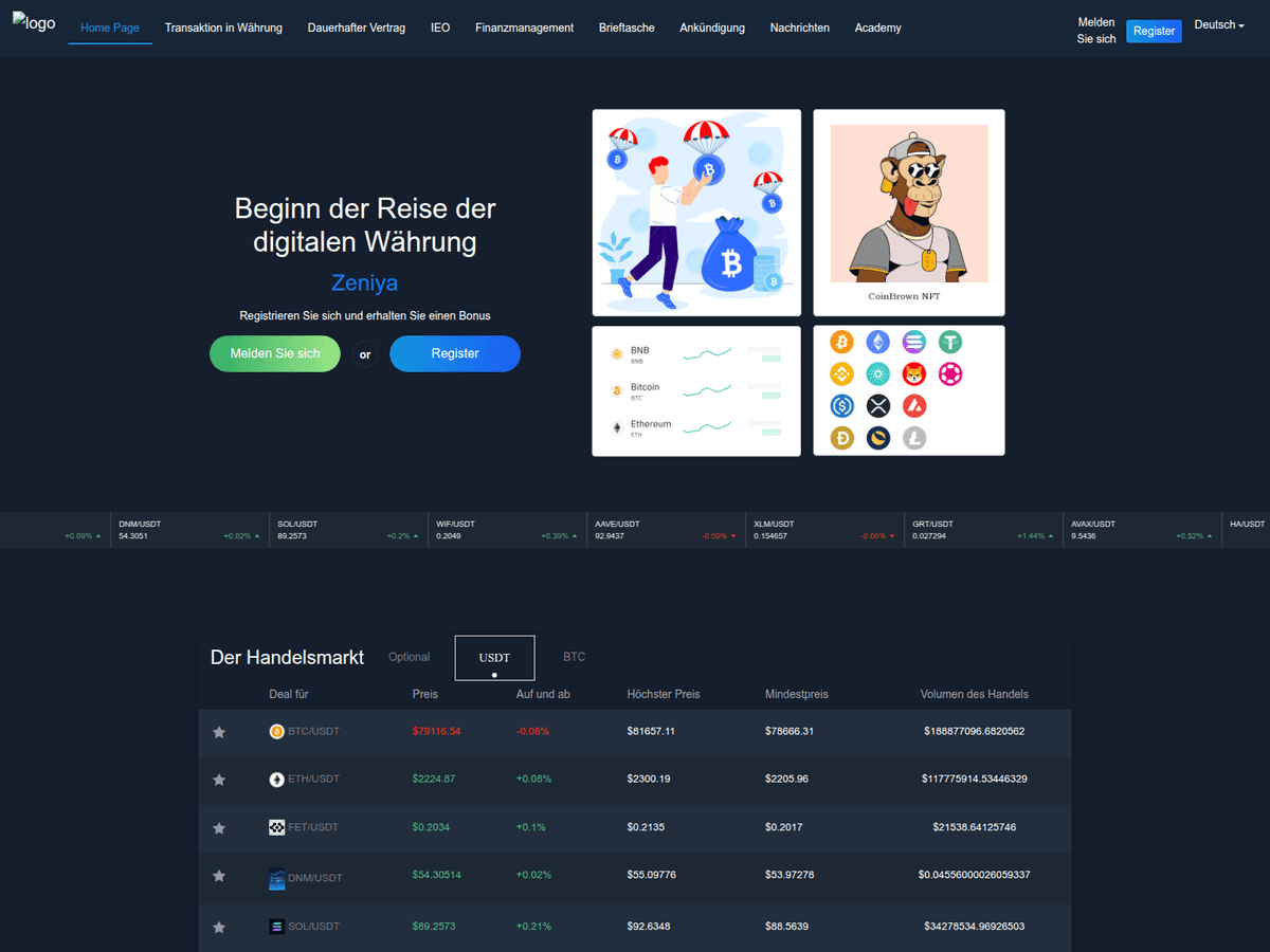 Screenshot der Webseite Zeniya (zeniya.pro)