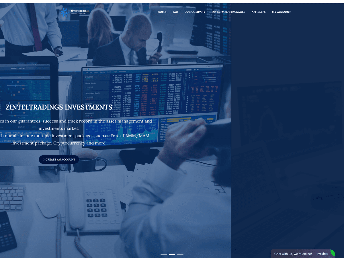 Screenshot von Zinteltradings