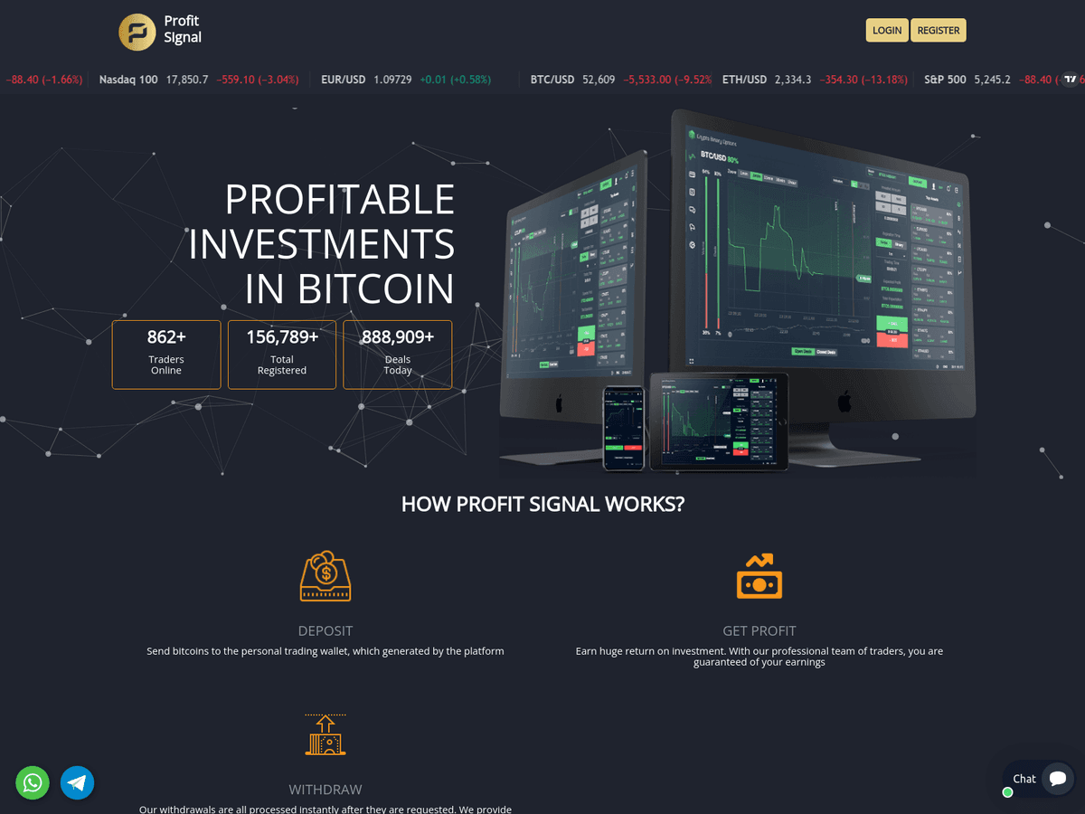 Screenshot von Profitsignal
