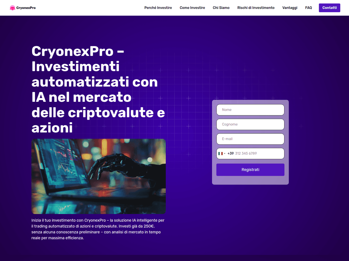 Screenshot von Cryonexpro