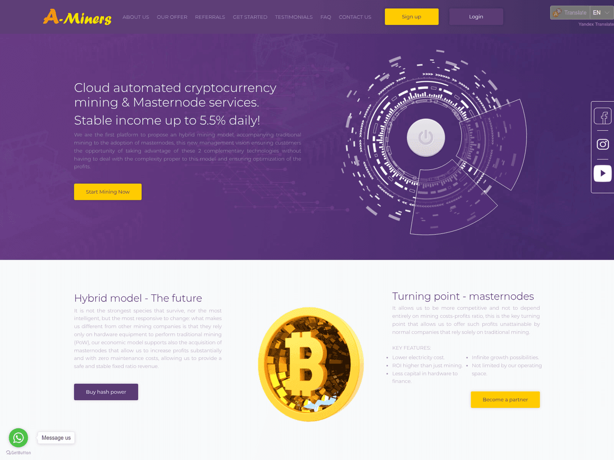 Screenshot von Accessminersltd
