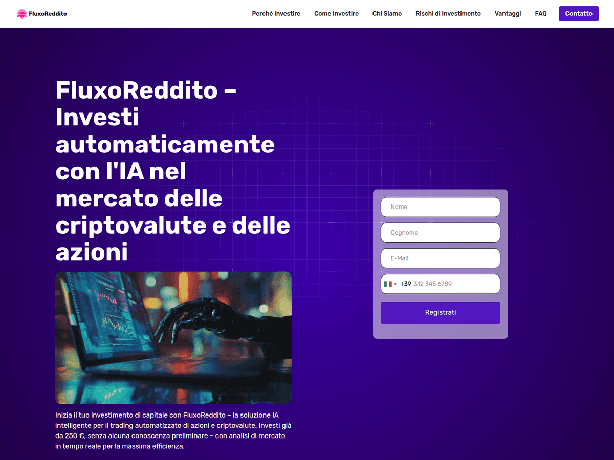 Screenshot von Fluxoreddito