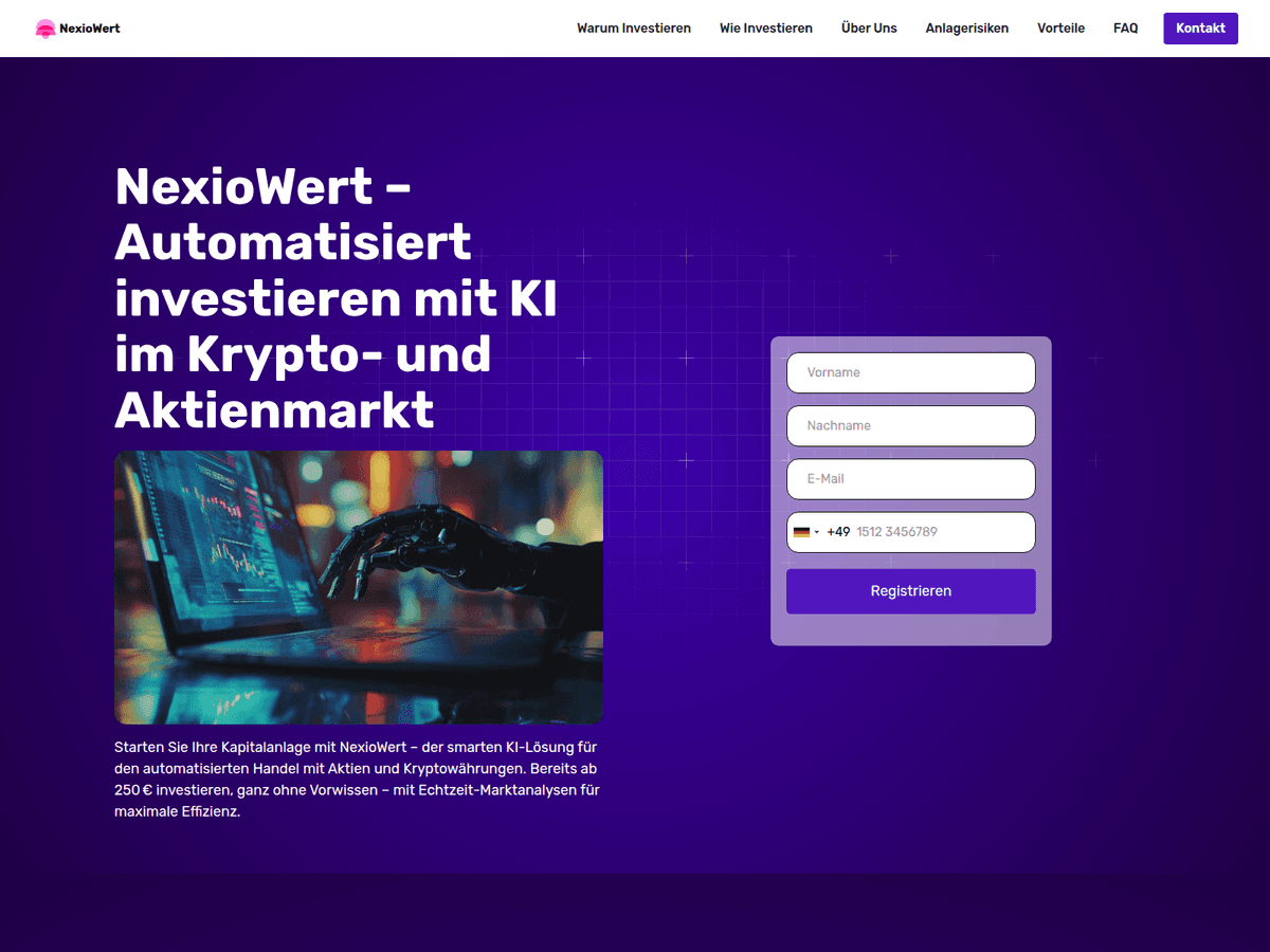 Screenshot von Nexiowert