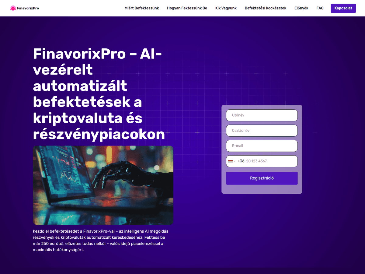 Screenshot von Finavorixpro