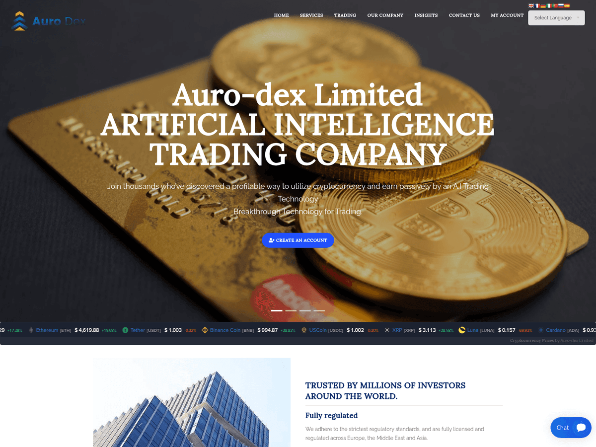 Screenshot von Auro Dex