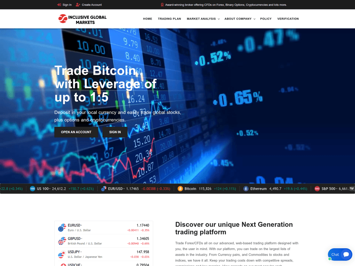 Screenshot von Inclusiveglobalmarket