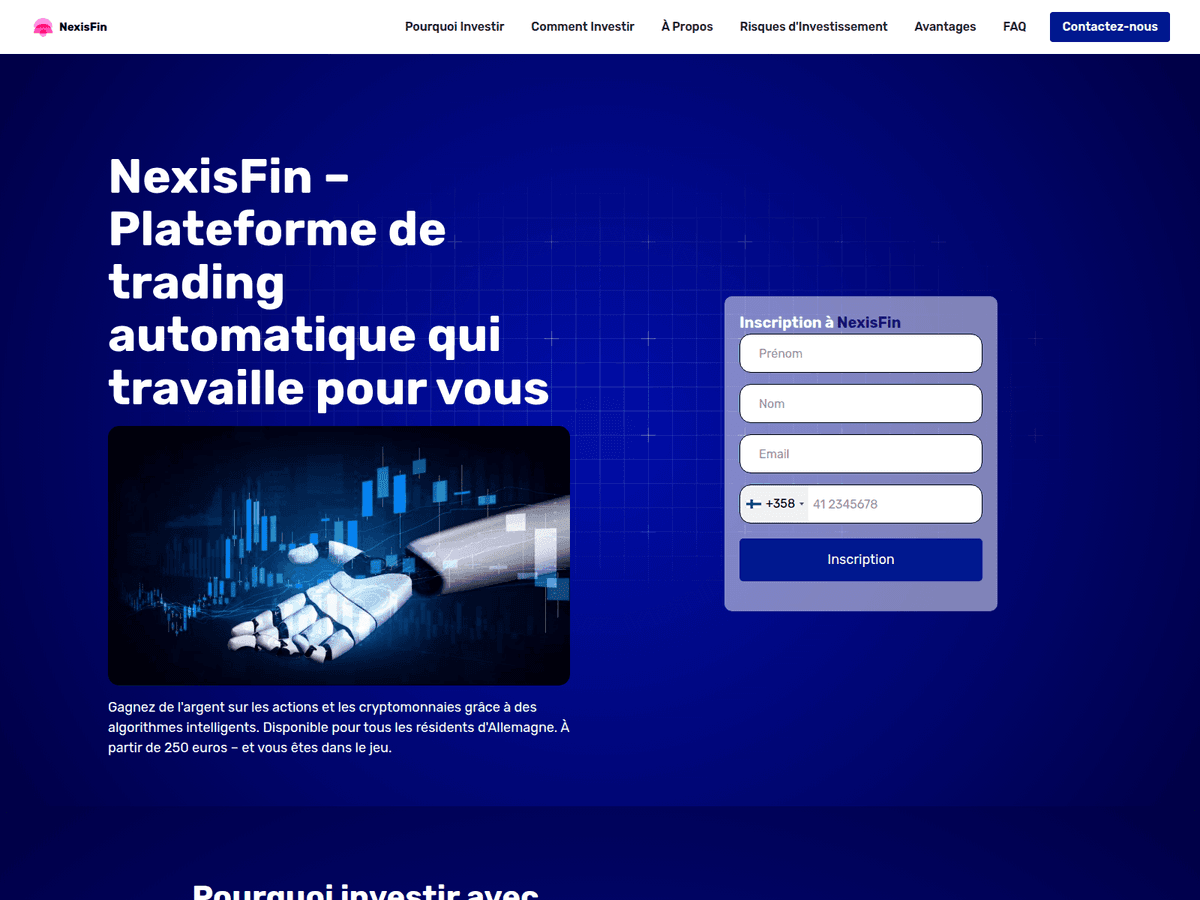 Screenshot von Nexisfinex