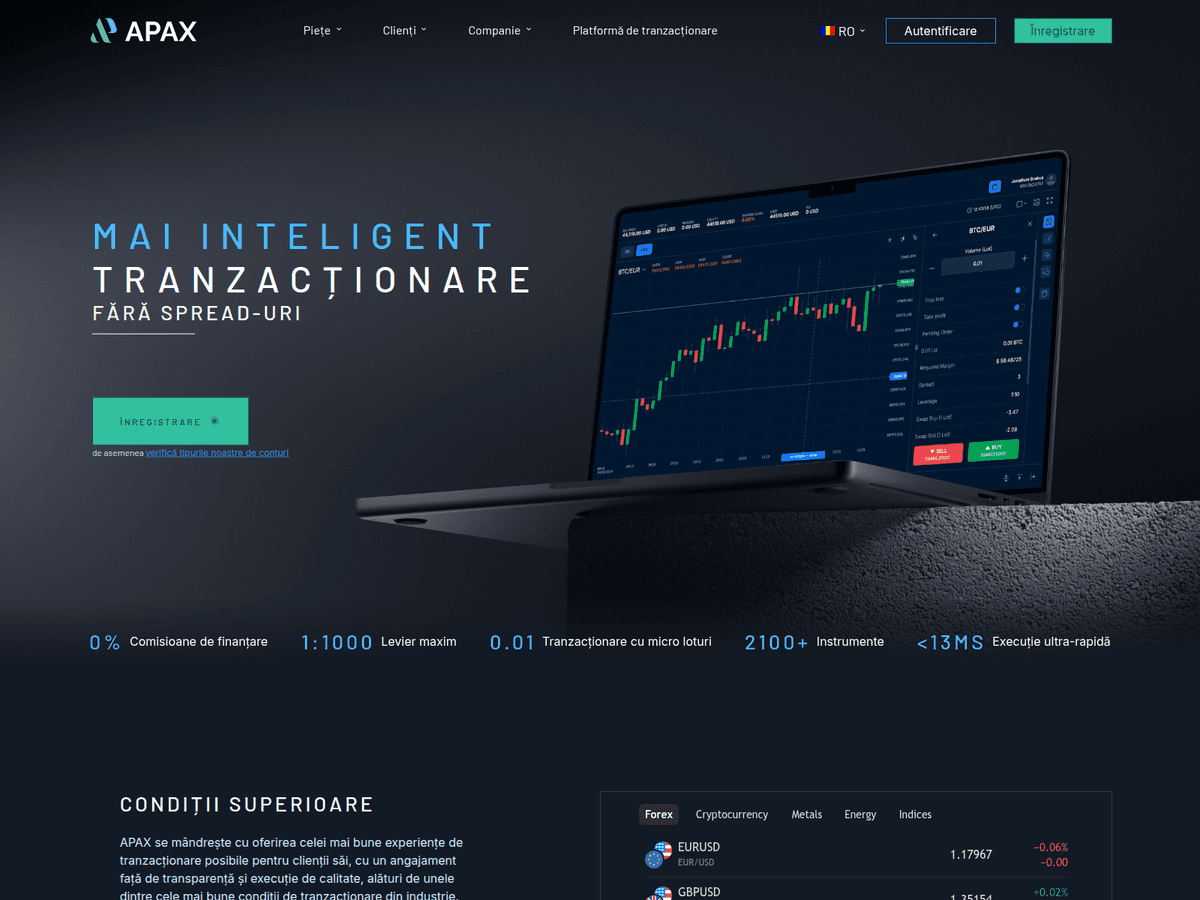 Screenshot von Apax