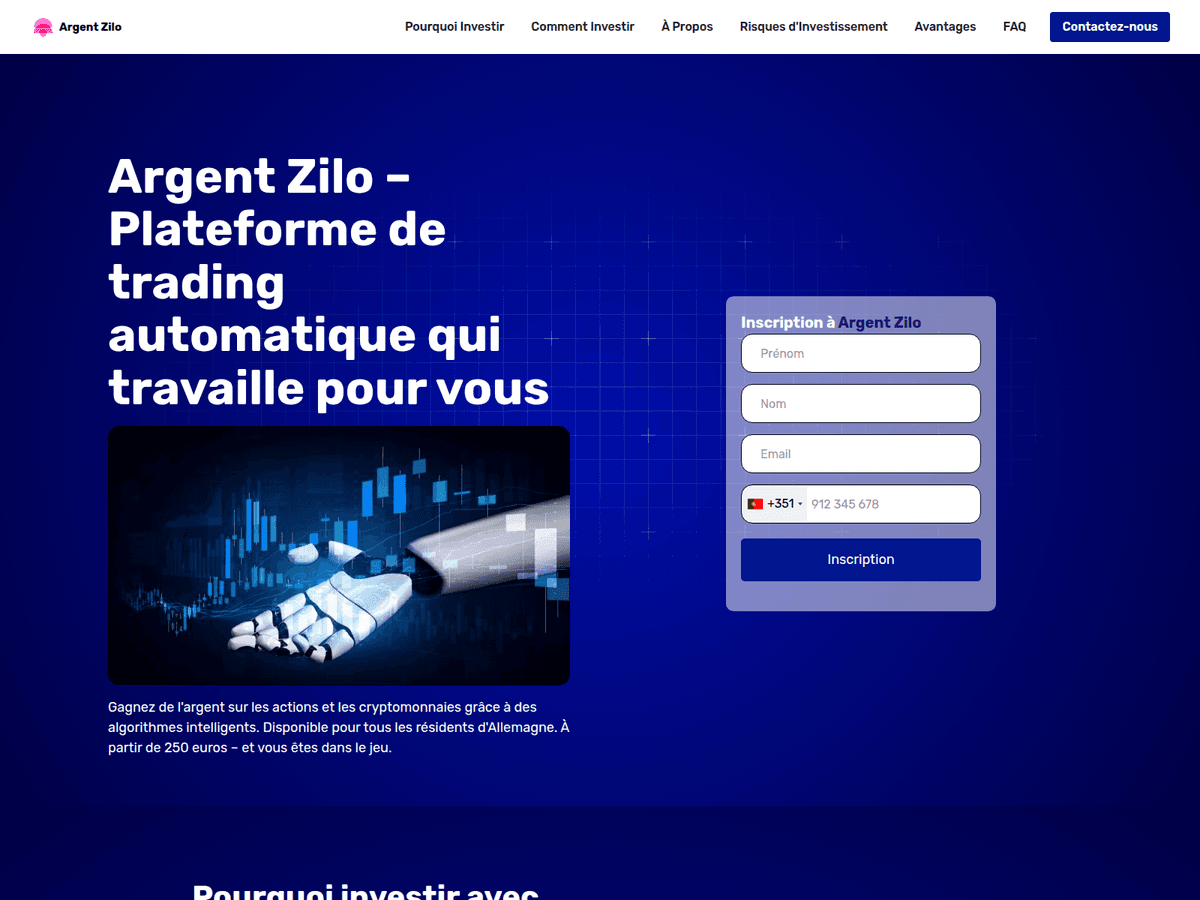 Screenshot der Webseite Argentzil (argentzil.org)