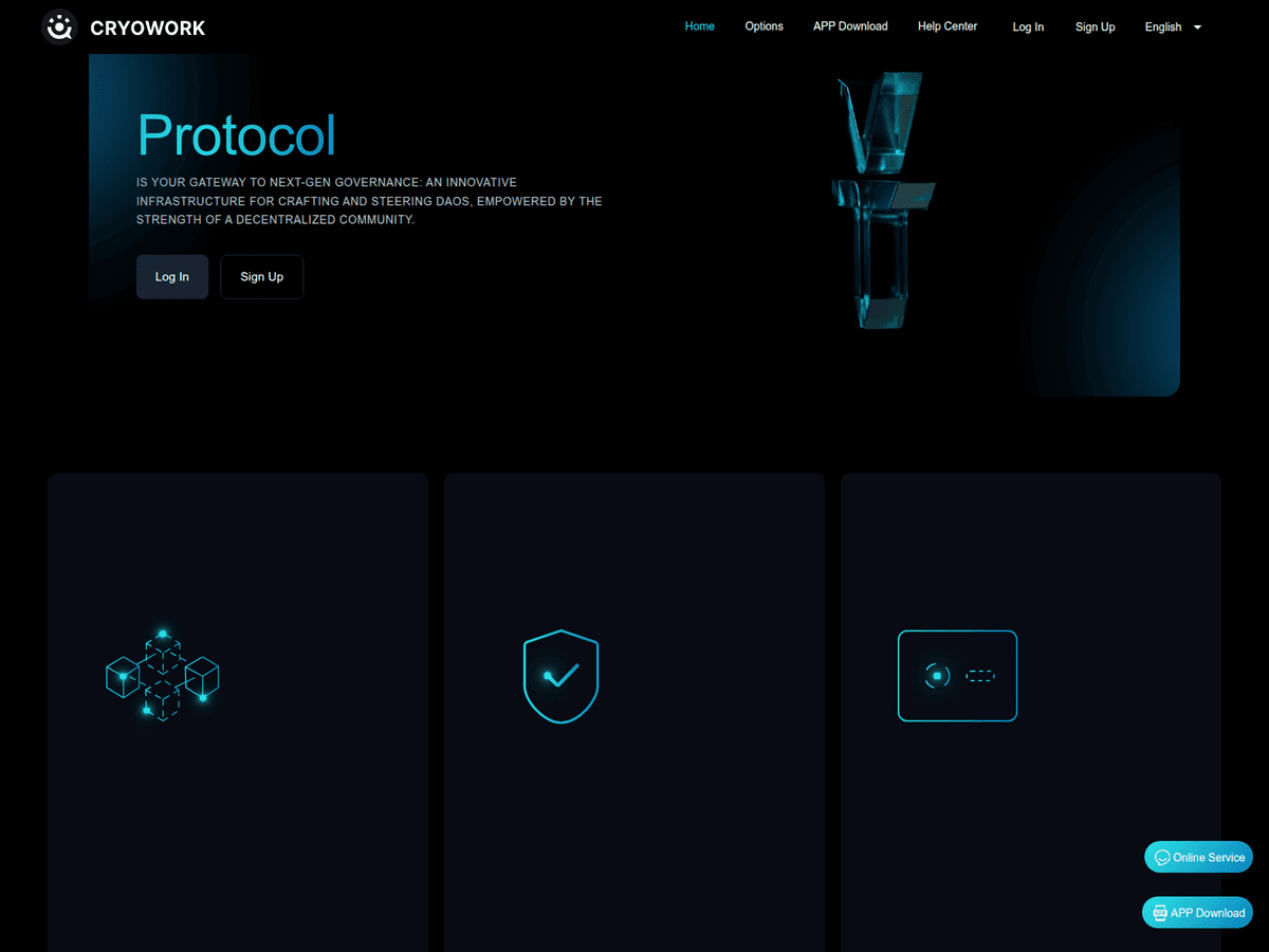Screenshot von Cryoworkace