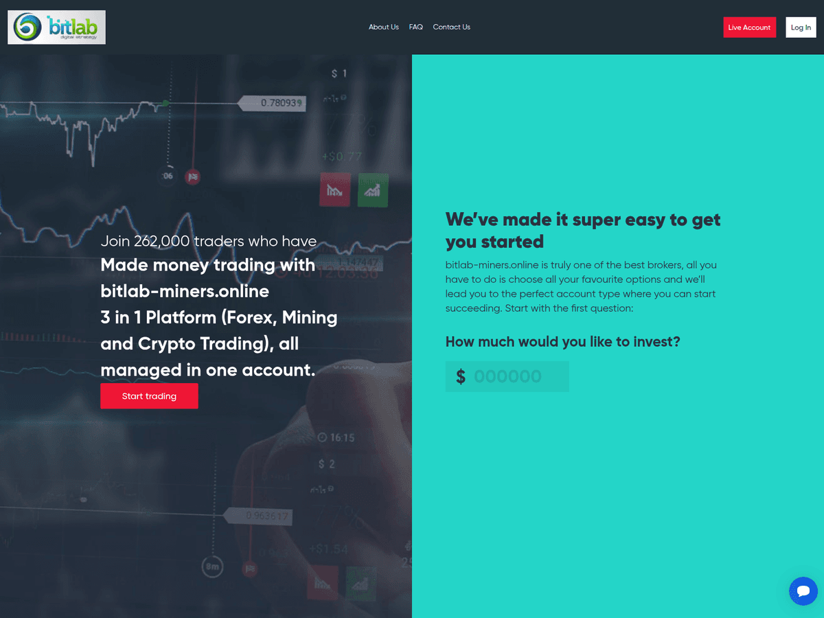 Screenshot von Bitlab Miners