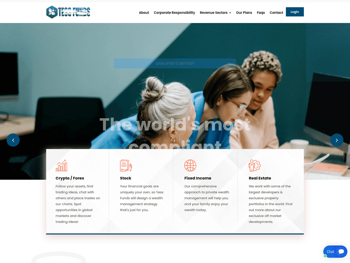 Screenshot von Tessfunds