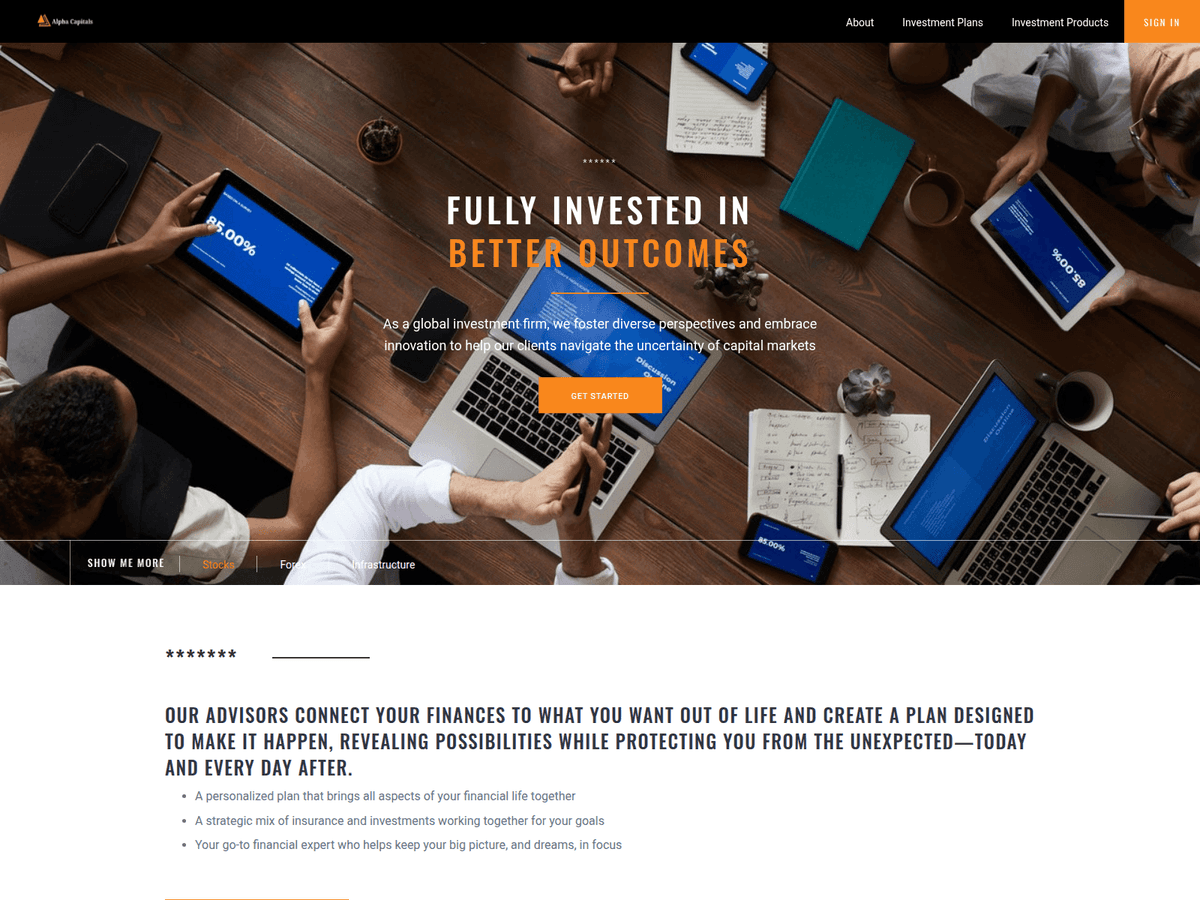 Screenshot der Webseite Chainvestments (chainvestments.org)
