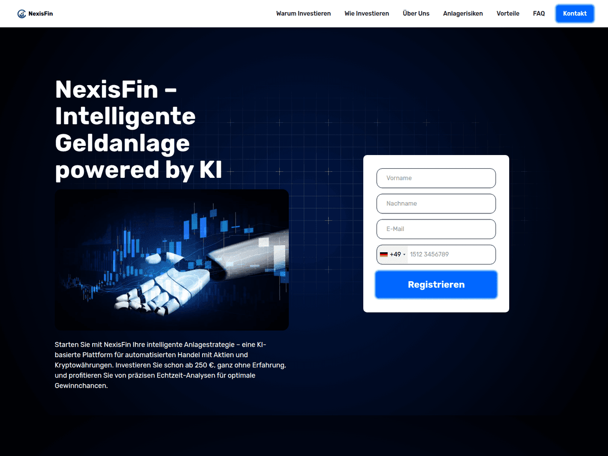 Screenshot von Nexisfinex