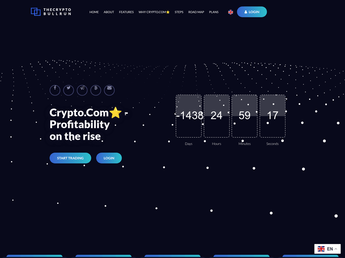 Screenshot der Webseite Thecyrptobullrun (thecyrptobullrun.life)