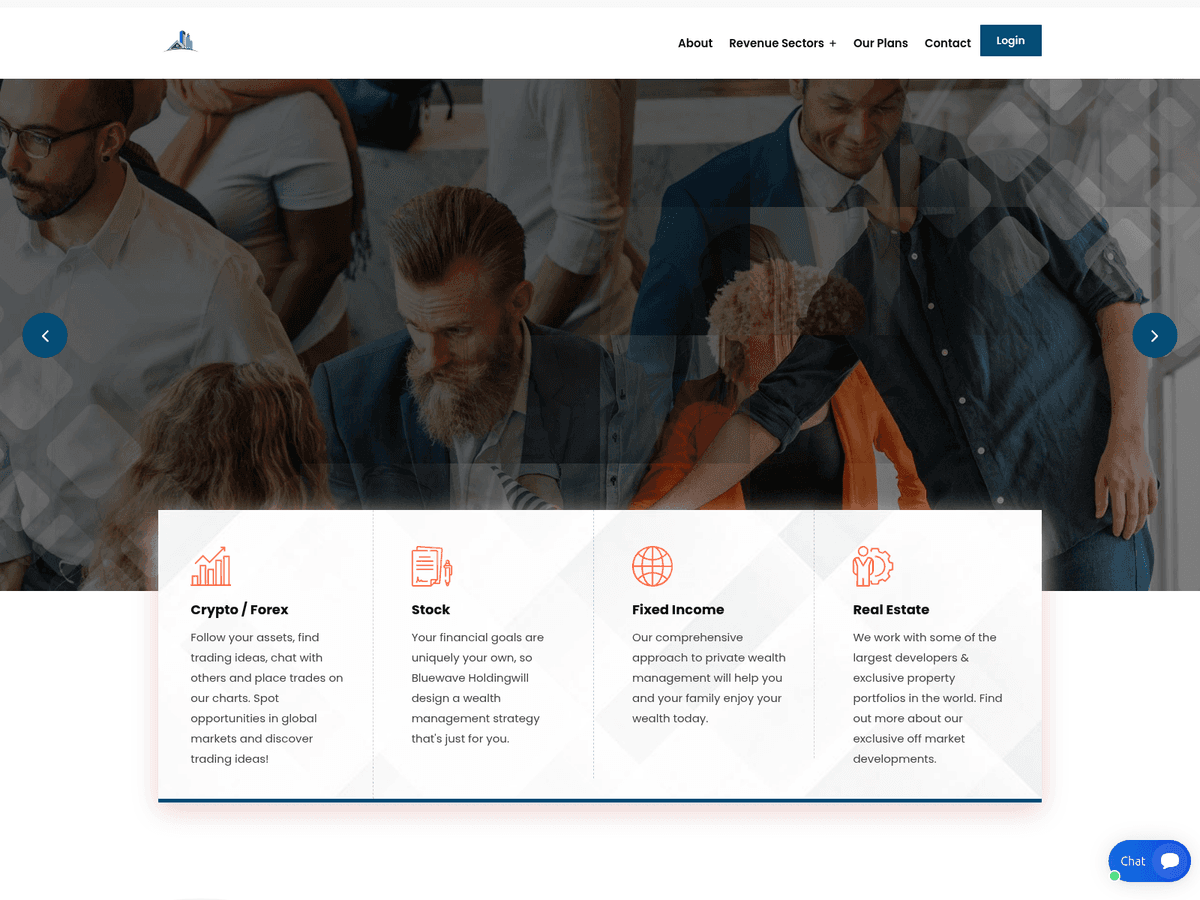 Screenshot von Bluewaveholding