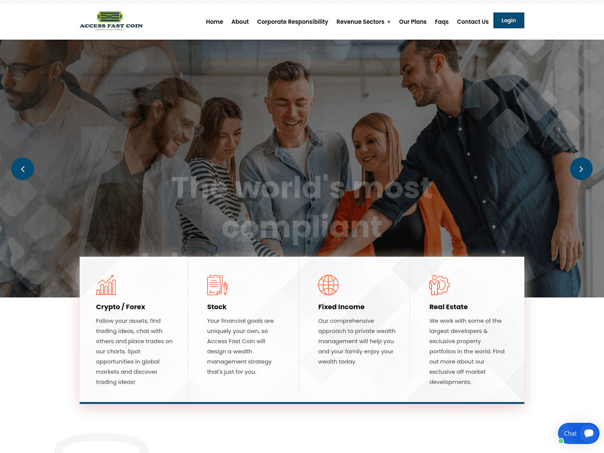 Screenshot von Accessfastcoin