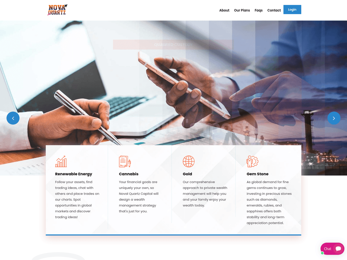 Screenshot der Webseite Novaquartzcapital (novaquartzcapital.pro)