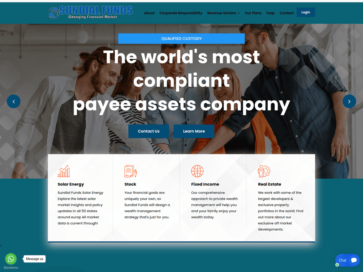 Screenshot von Sundial Fund