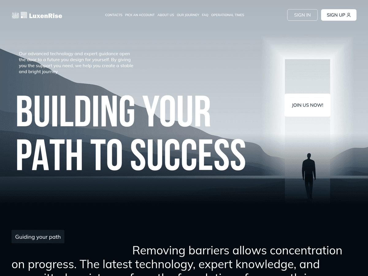 Screenshot der Webseite Luxenrise (luxenrise.net)