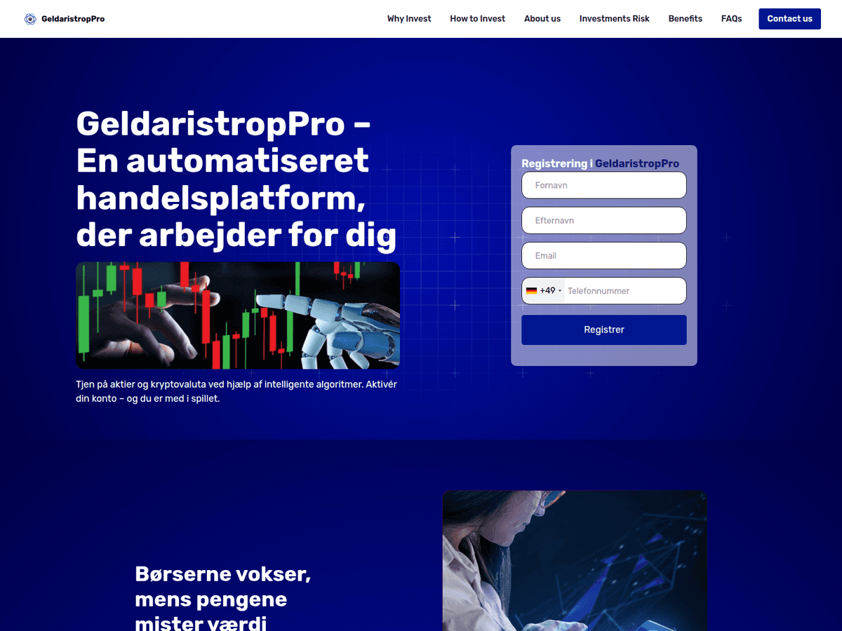 Screenshot von Geldaristropproapp
