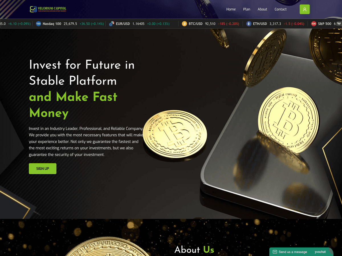 Screenshot von Veloriumcap