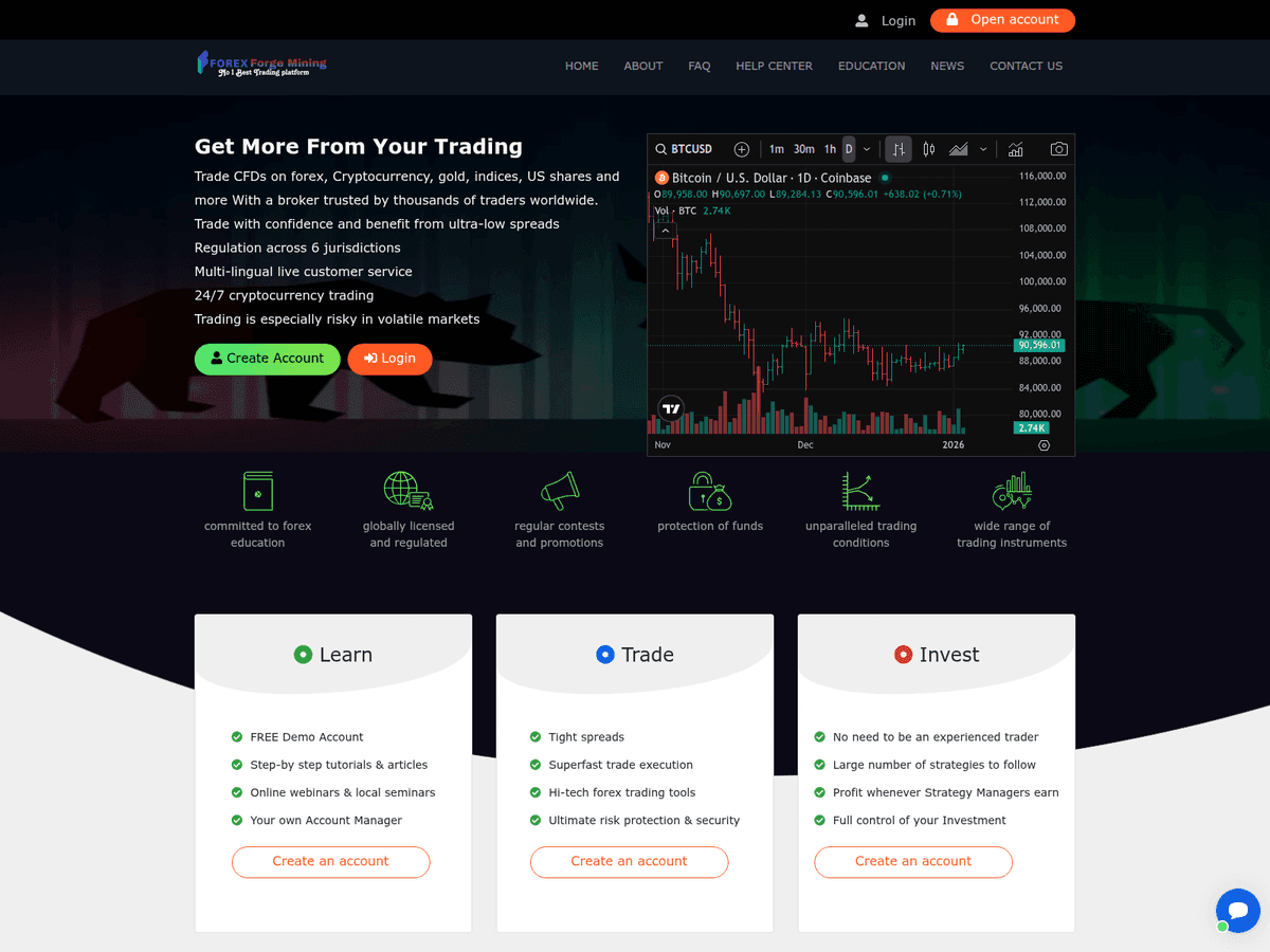 Screenshot von Forexforgemining