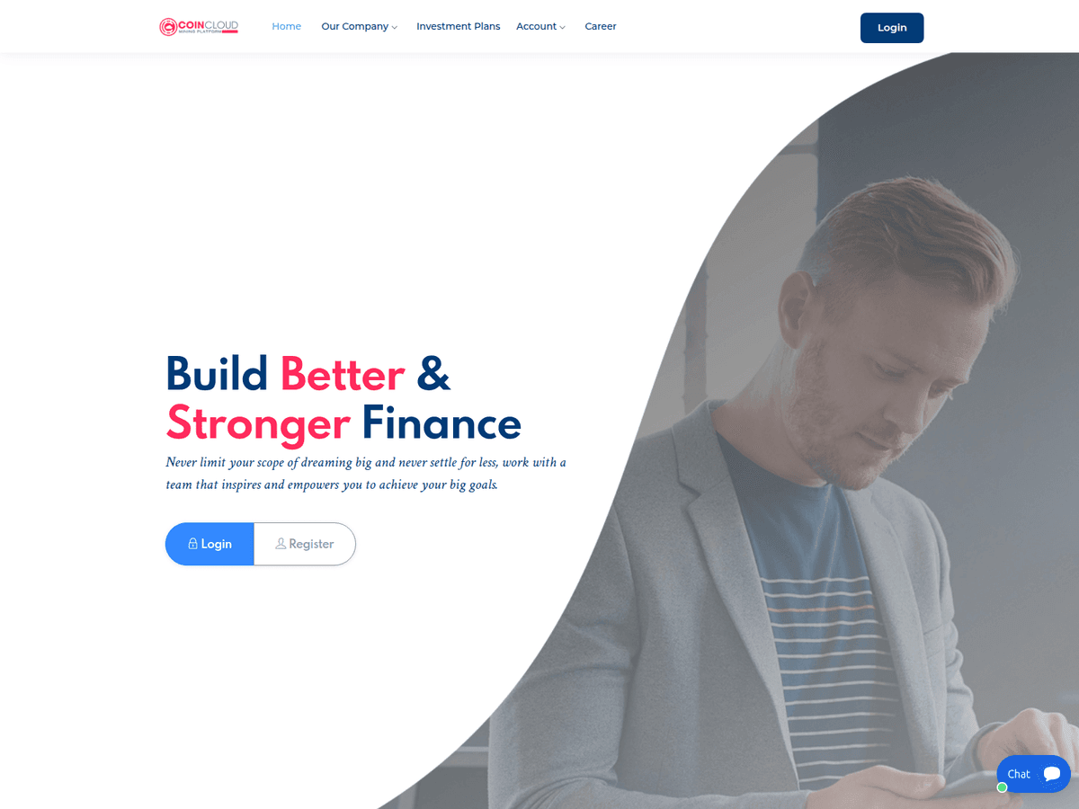 Screenshot von Coincloudminingplatform