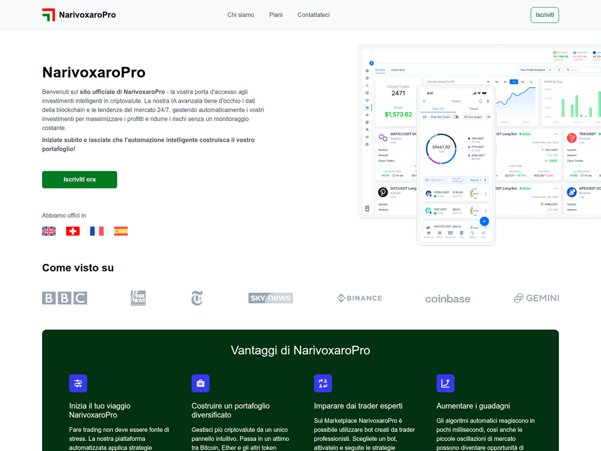 Screenshot der Webseite Narivoxaropro (narivoxaropro.it)
