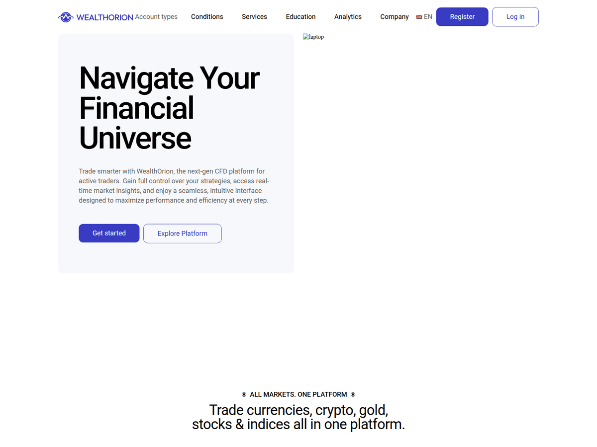 Screenshot der Webseite Wealthorion (wealthorion.com)