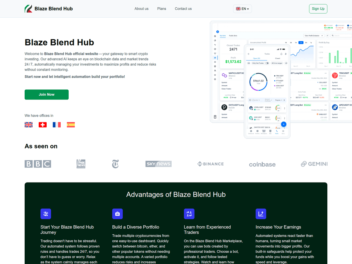 Screenshot von Blazeblendhub
