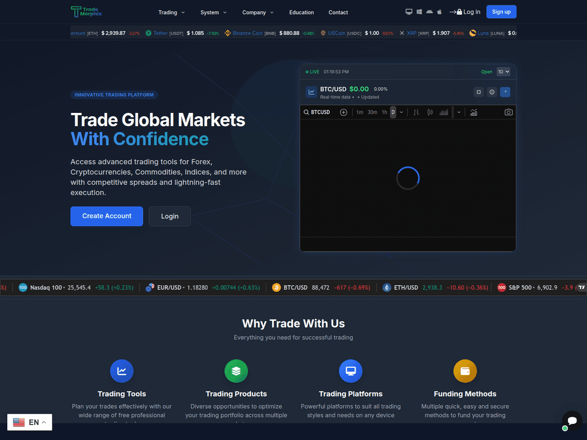 Screenshot von Trademorphix