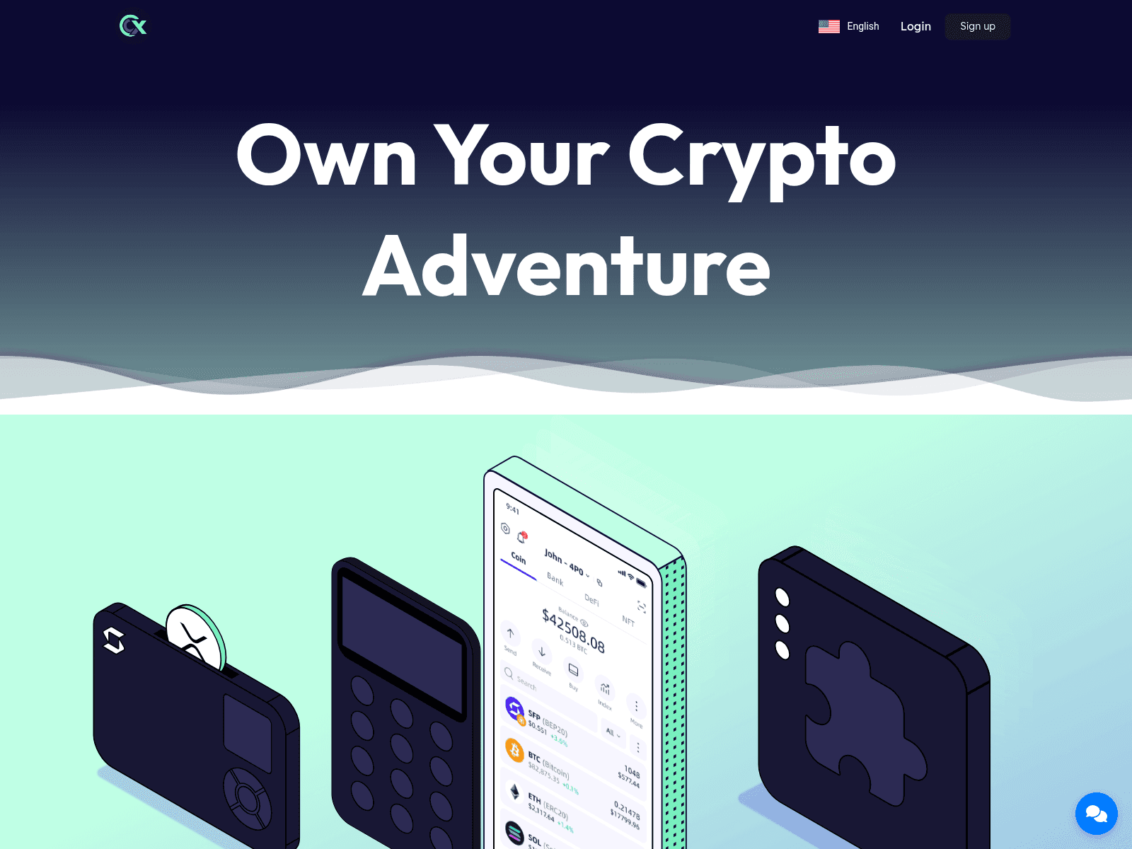 Screenshot der Webseite Coinexo (coinexo.exchange)