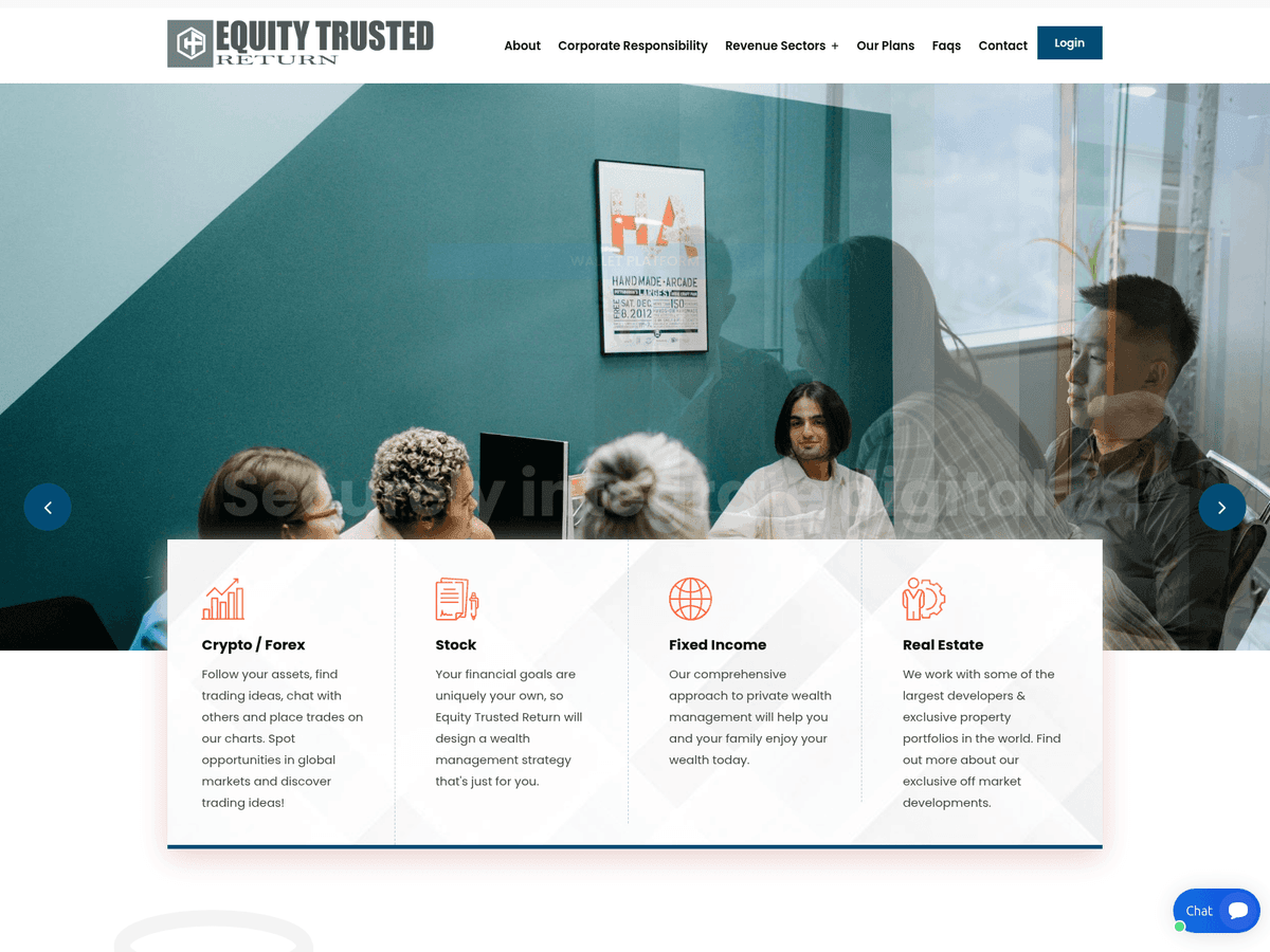 Screenshot von Equitytrusted Return