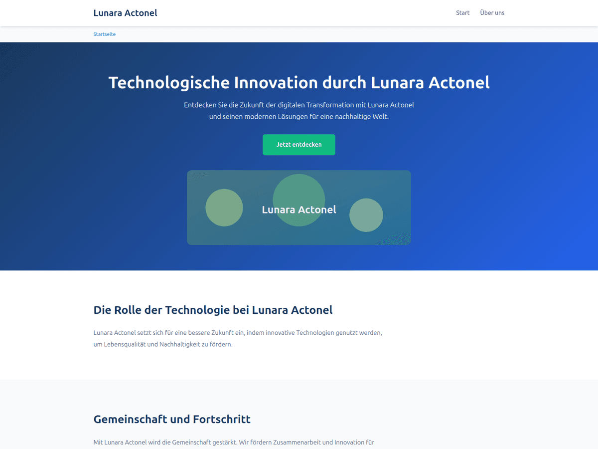 Screenshot von Lunara Actonel