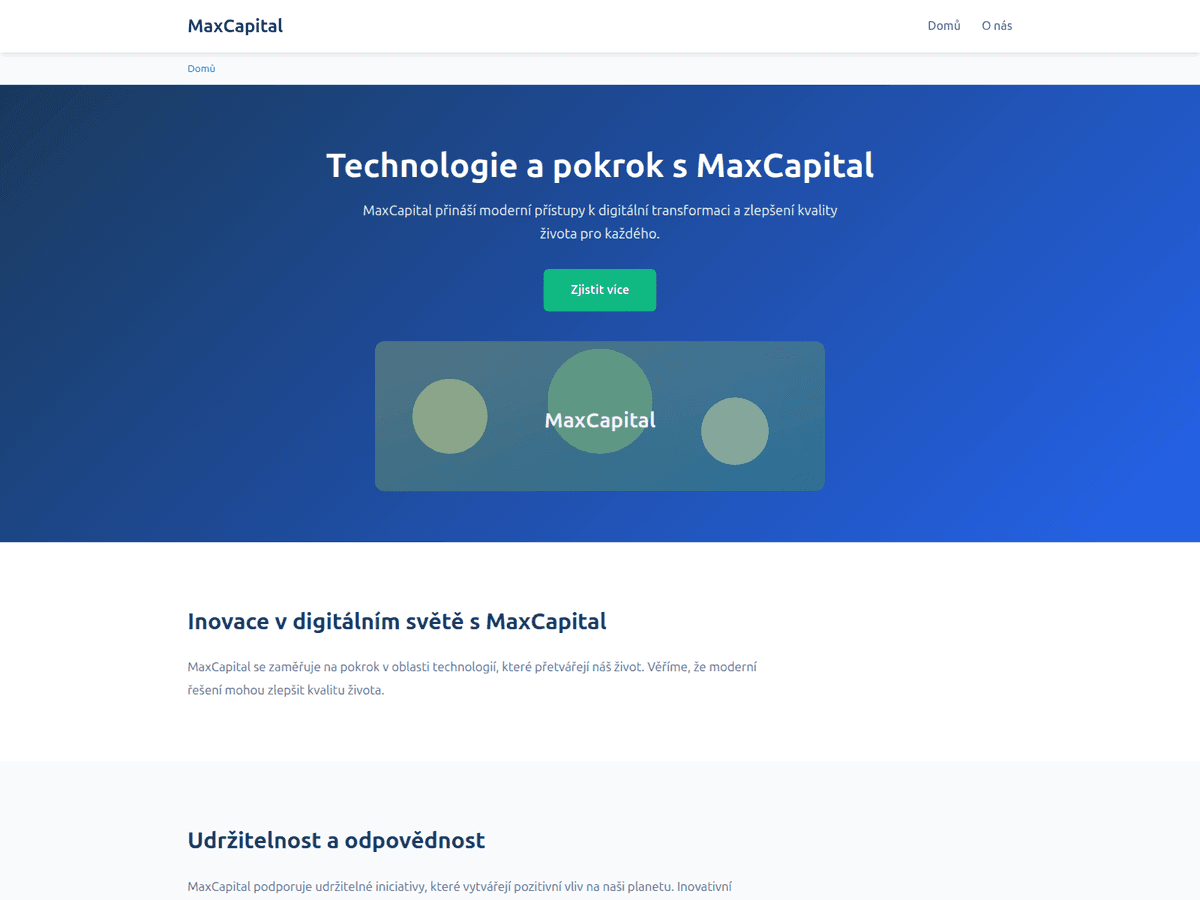 Screenshot von Max Capital