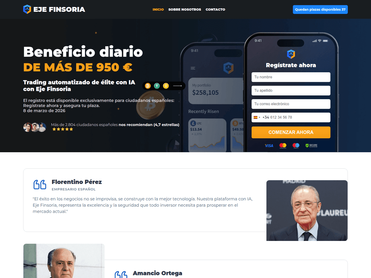 Screenshot der Webseite Ejefinsoria Es (ejefinsoria-es.net)