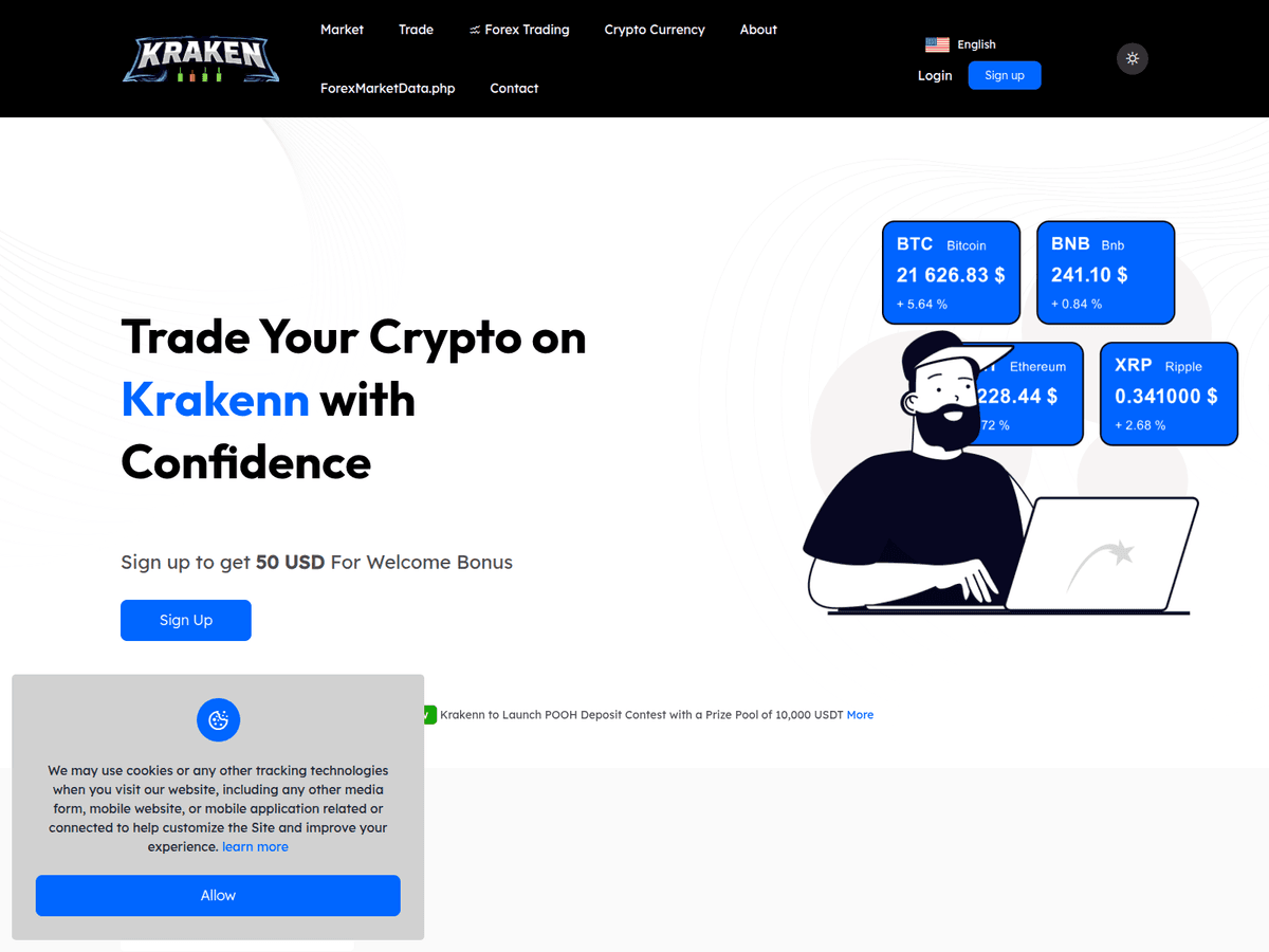 Screenshot von Krakenntrading