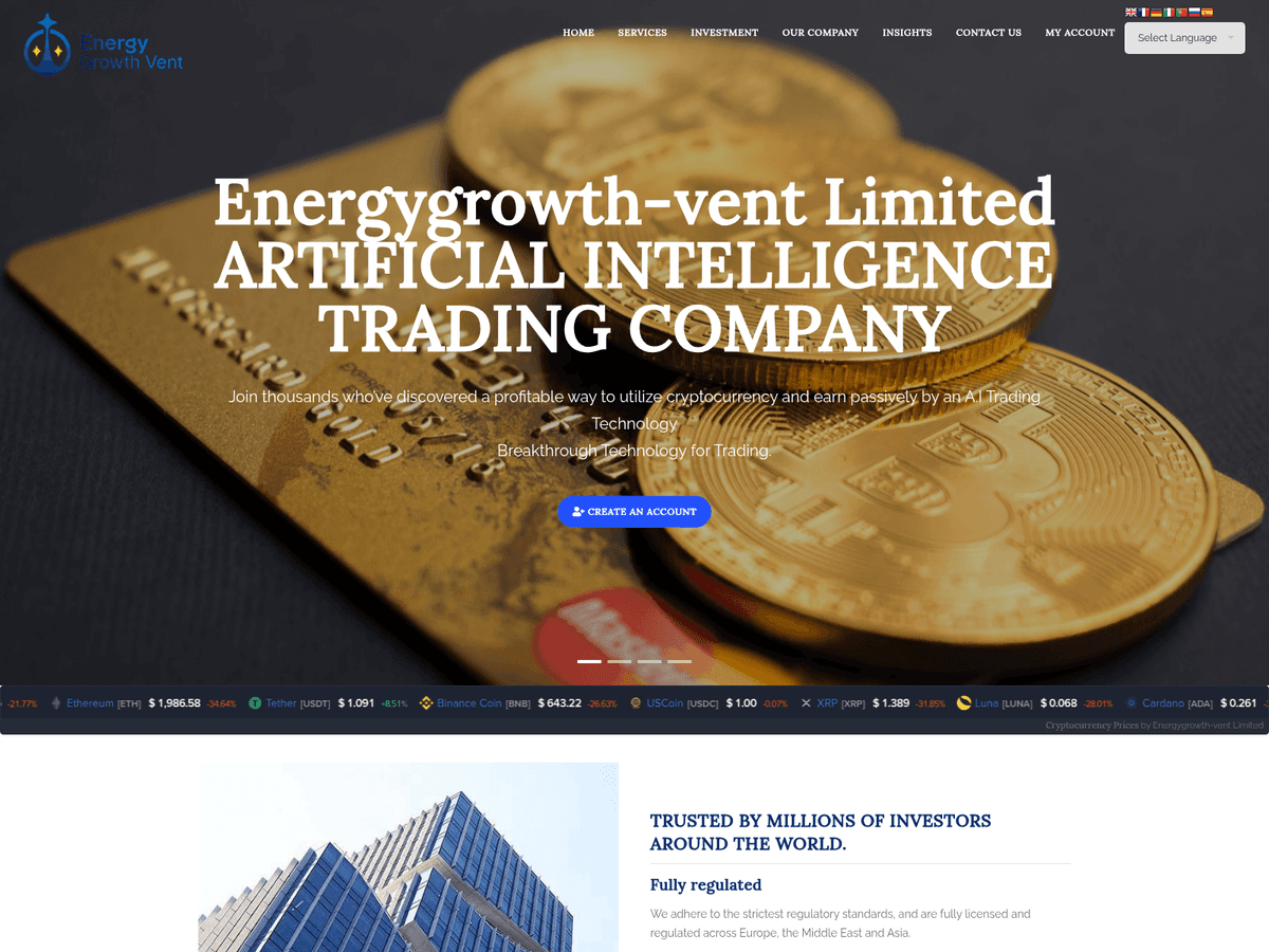 Screenshot von Energygrowth Vent