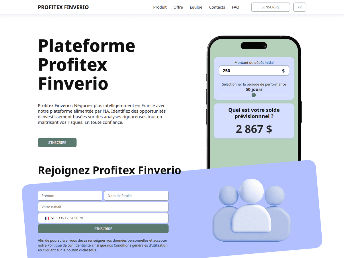 Screenshot von Profitex Finverio