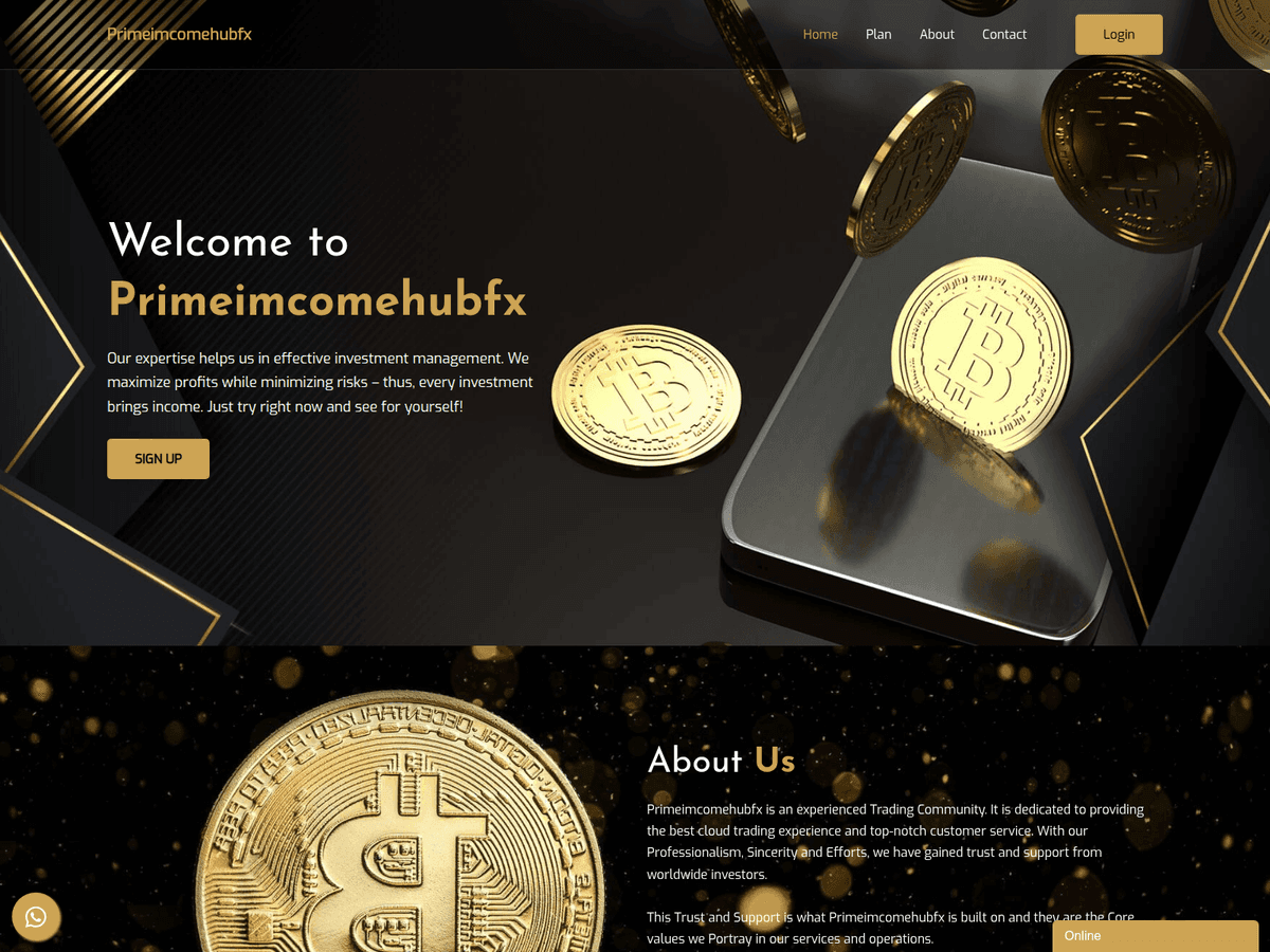 Screenshot von Primeimcomehubfx